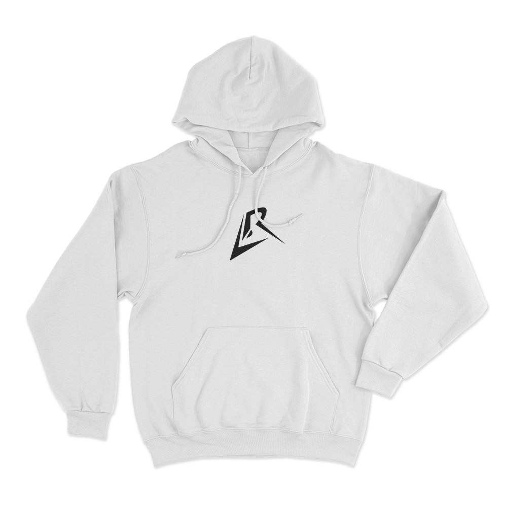 Black Logo Hoodie White Black Logo Hoodie White