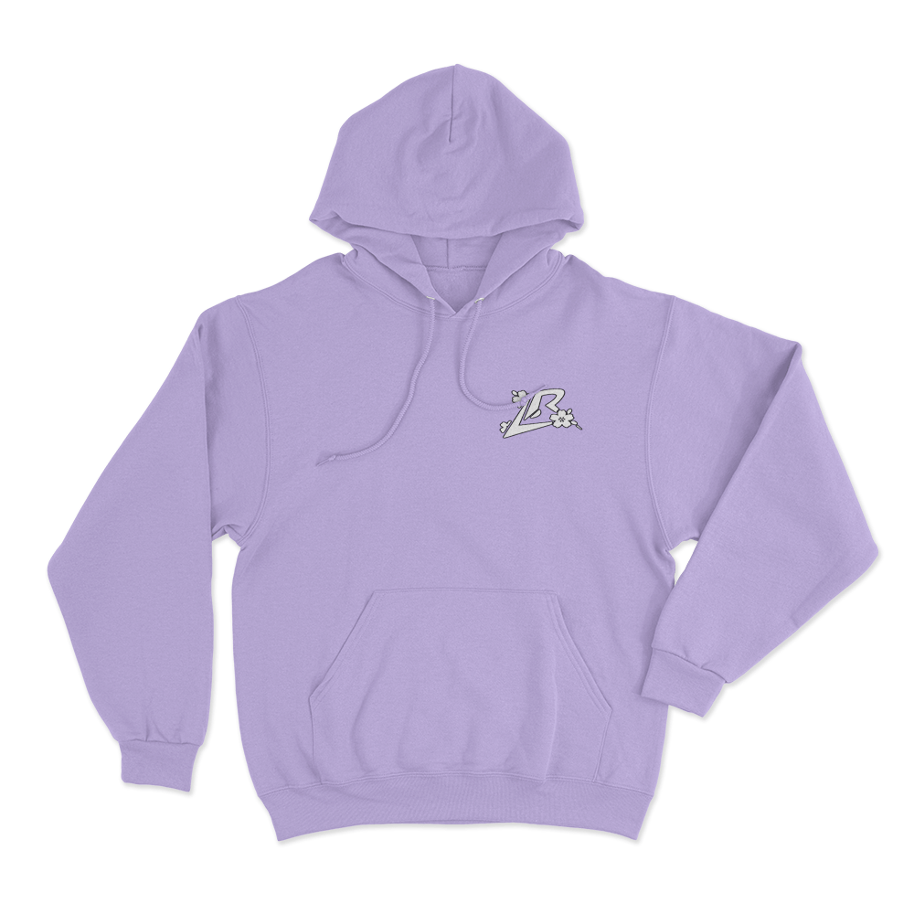 Floral Initial Hoodie Purple Floral Initial Hoodie Purple