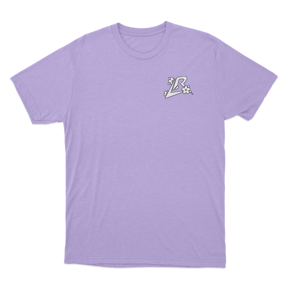 Floral Initial T Shirt Purple Floral Initial T Shirt Purple