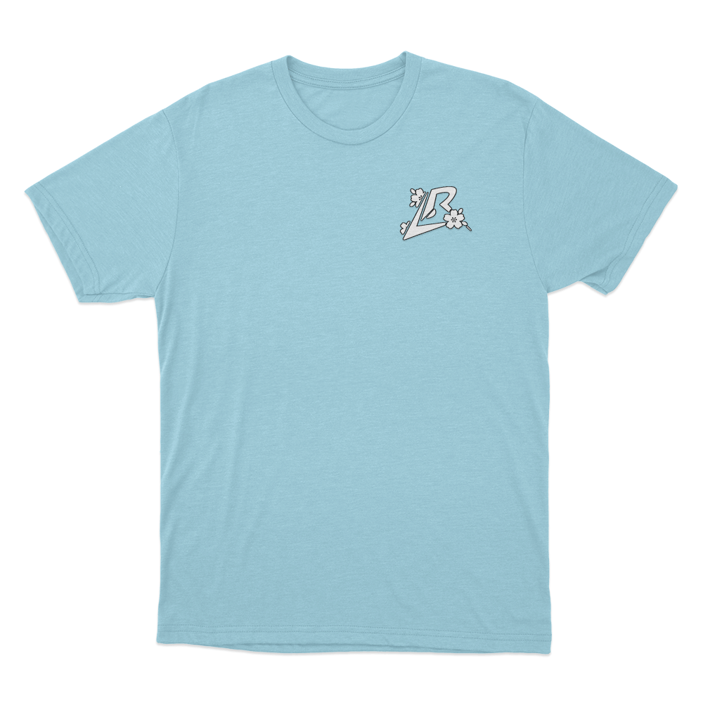 Floral Initial T Shirt Sky Blue Floral Initial T Shirt Sky Blue