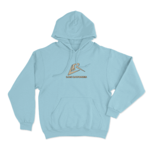 Gold Emblem Hoodie Sky Blue