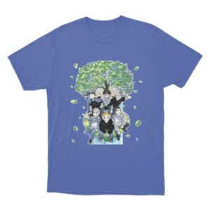 Green Foliage Anime T Shirt Blue