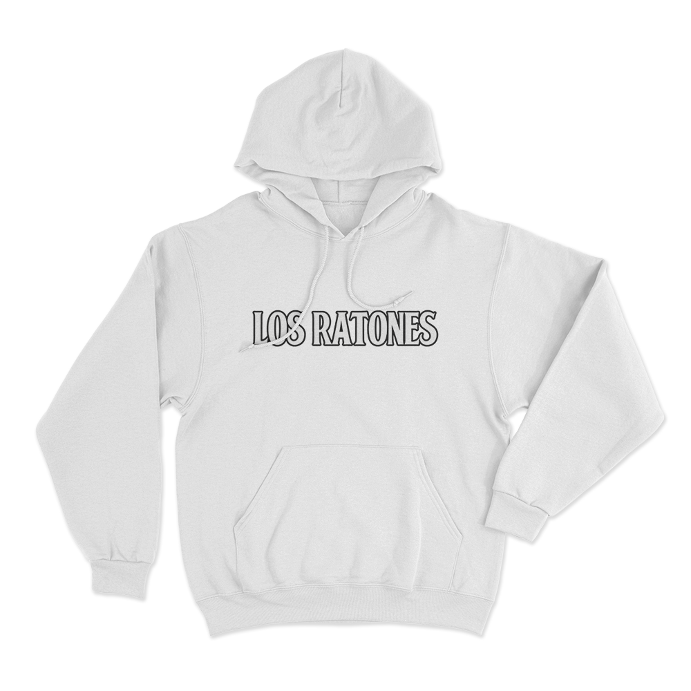 Outline Text Hoodie White Outline Text Hoodie White