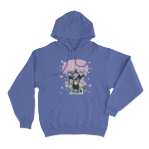 Sakura Anime Hoodie Blue
