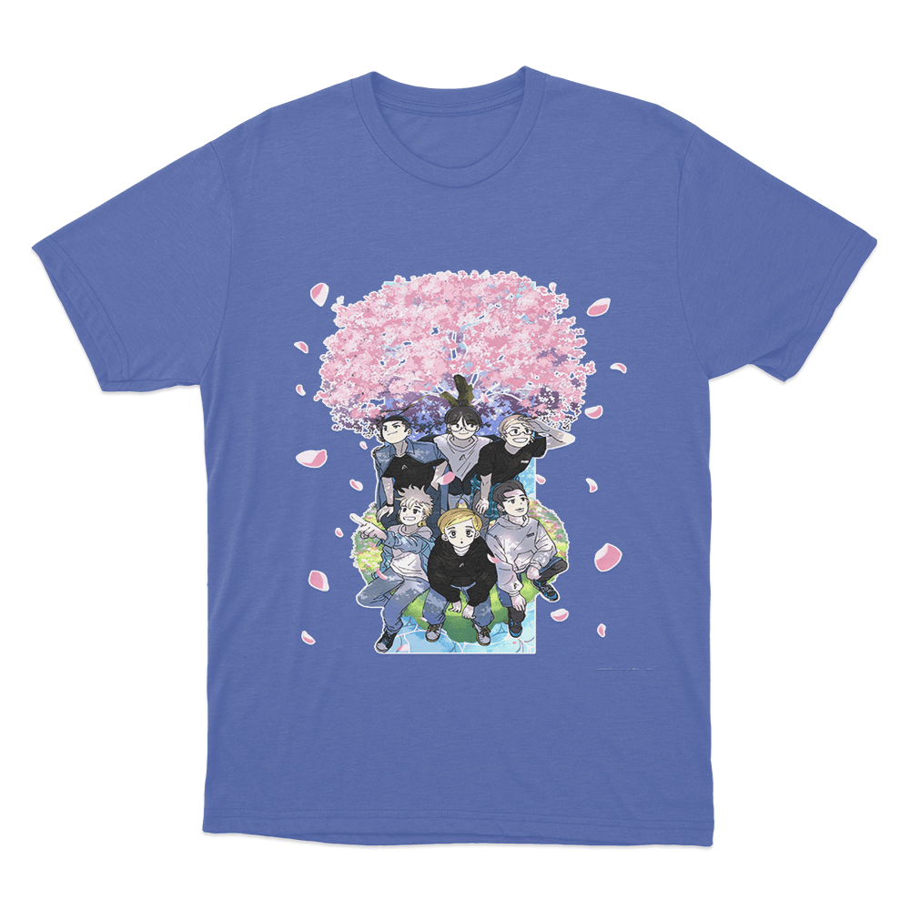 Sakura Anime T Shirt Blue Sakura Anime T Shirt Blue