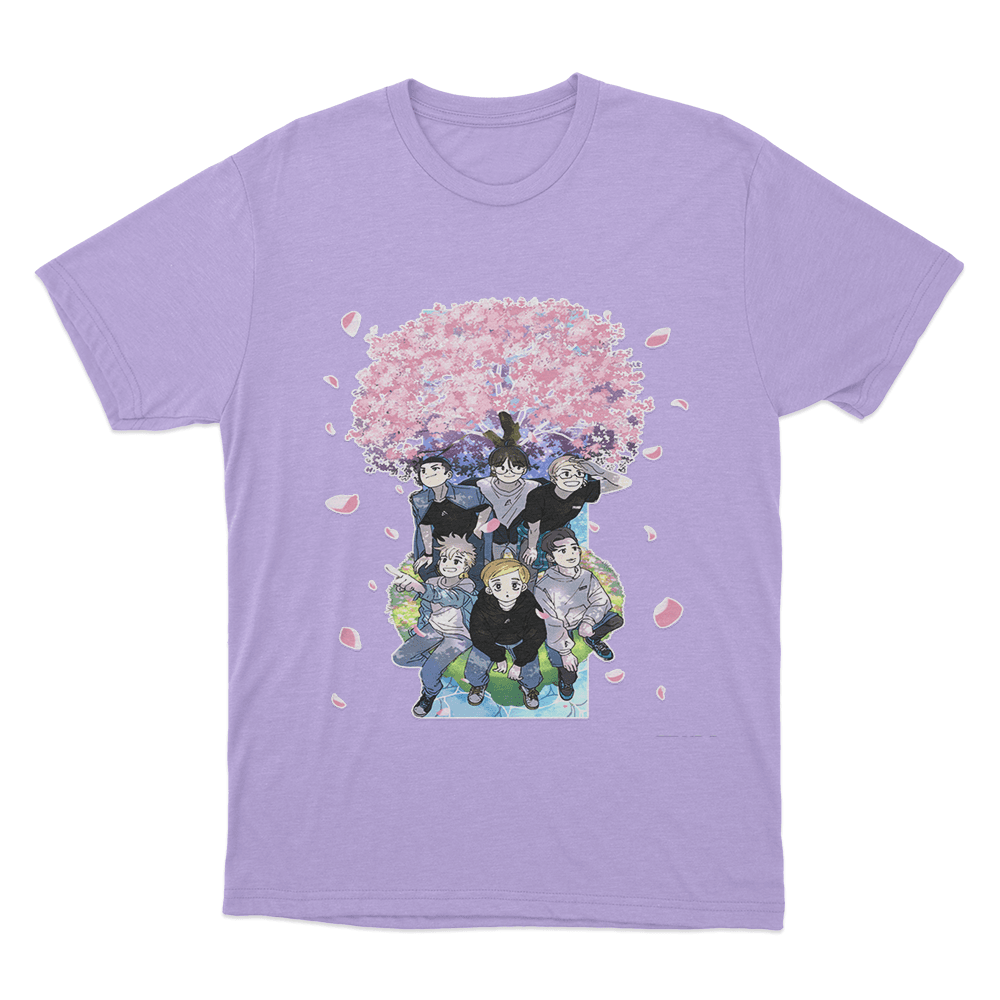 Sakura Anime T Shirt Purple Sakura Anime T Shirt Purple