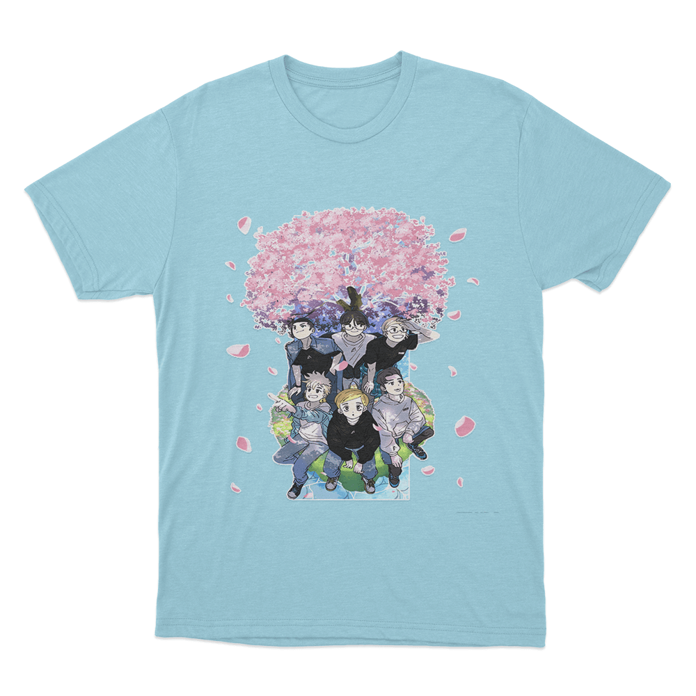 Sakura Anime T Shirt Sky Blue Sakura Anime T Shirt Sky Blue