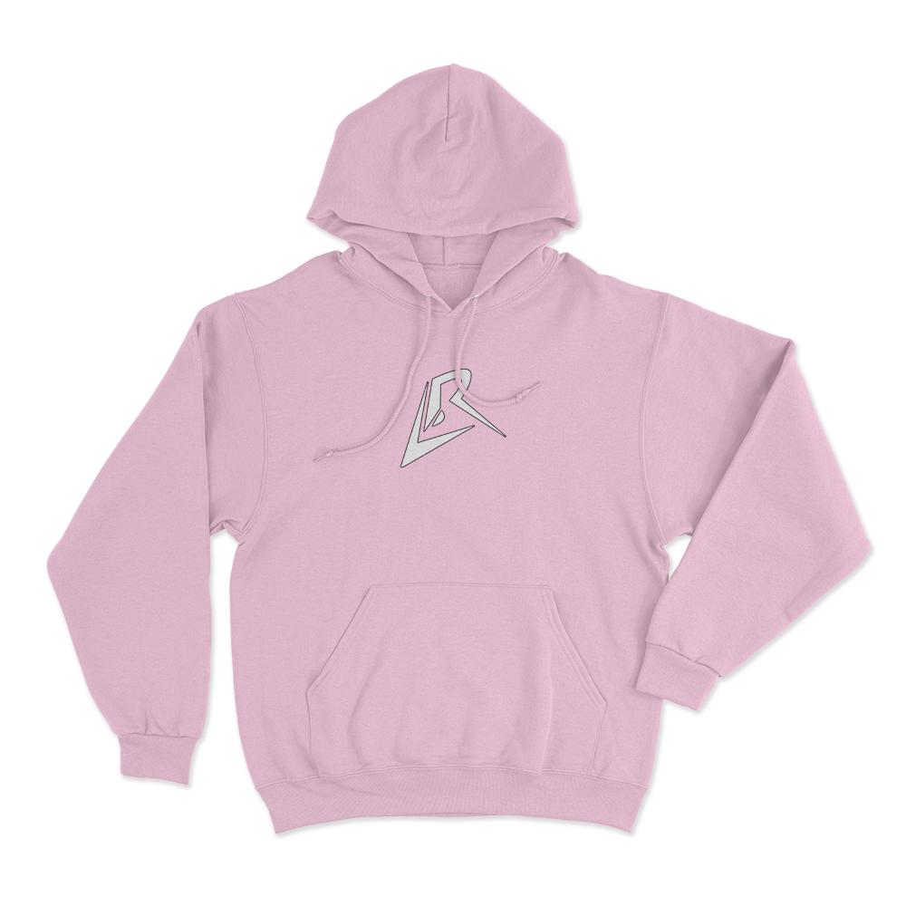 White Logo Hoodie Pink White Logo Hoodie Pink